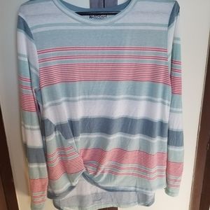 Wallflower hi-lo tie knot front long sleeves